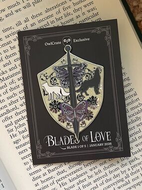 OwlCrate Exclusive "Blade of Love” Quicksilver Enamel Pin